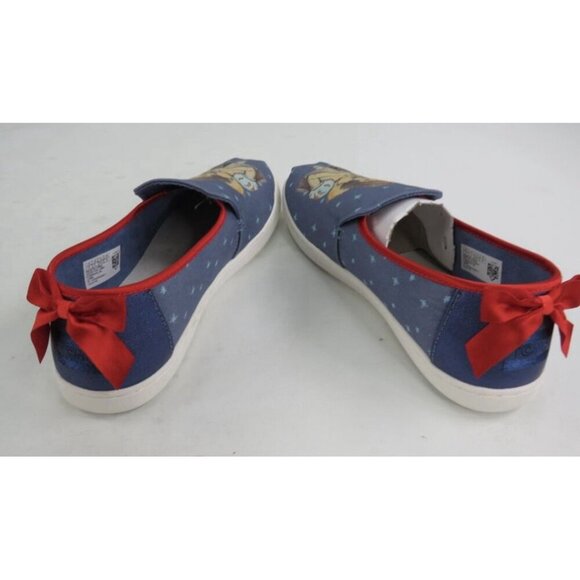 TOMS X Disney Snow White Blue Size 8 Women's Flats Slip On Canvas Shoes NEW - Picture 5 of 14